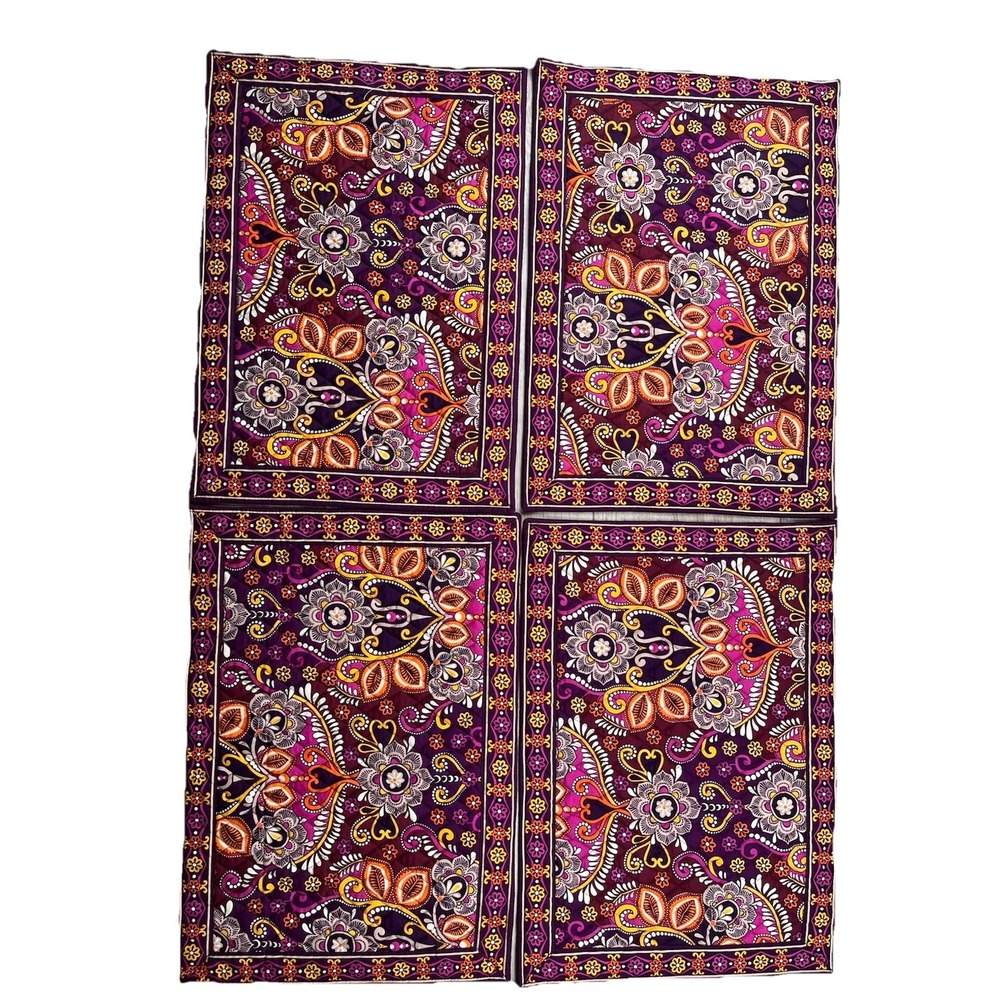 Vera Bradley Quilted Placemats (4) Set Safari Sunset NWOT